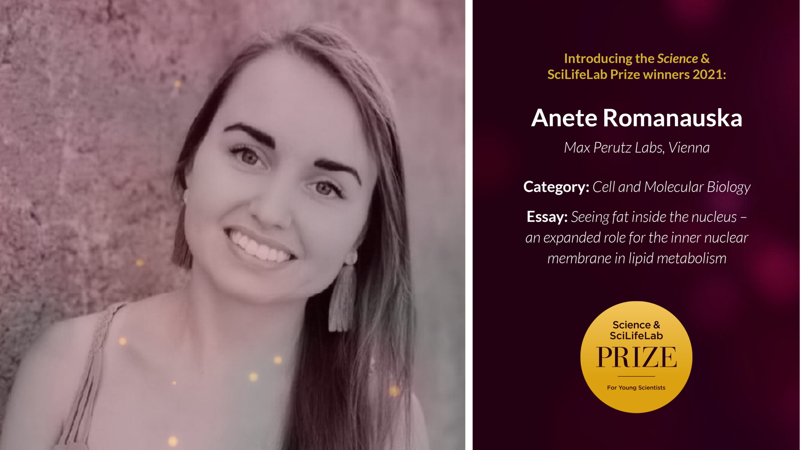 Anete Romanauska » Science Prize